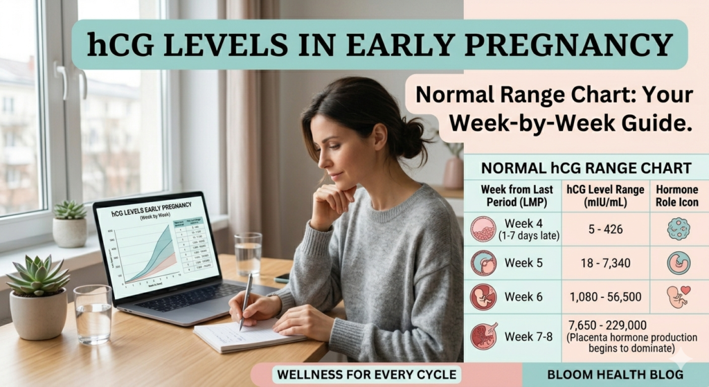 hCG levels early pregnancy week by week normal range chart