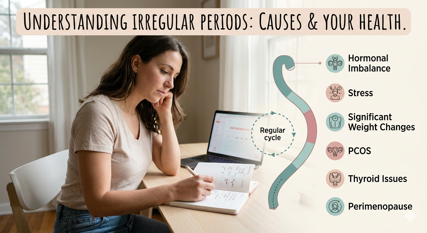 irregular periods causes women menstrual cycle health