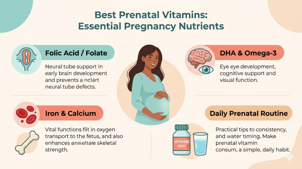 best prenatal vitamins pregnancy nutrients folic acid DHA