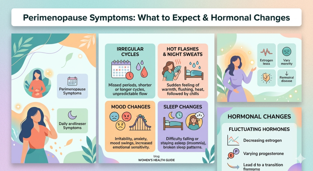 perimenopause symptoms women what to expect hormonal changes