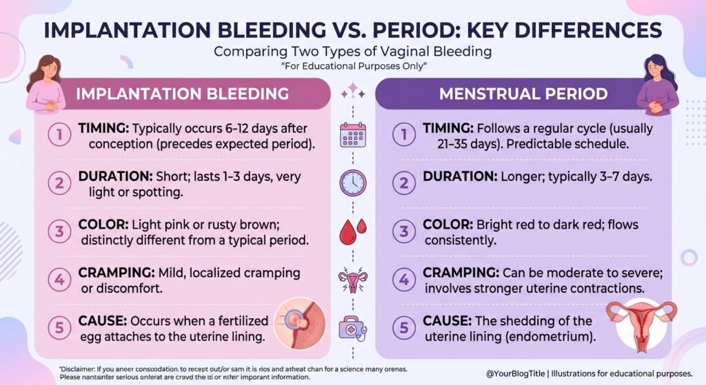 implantation bleeding vs period