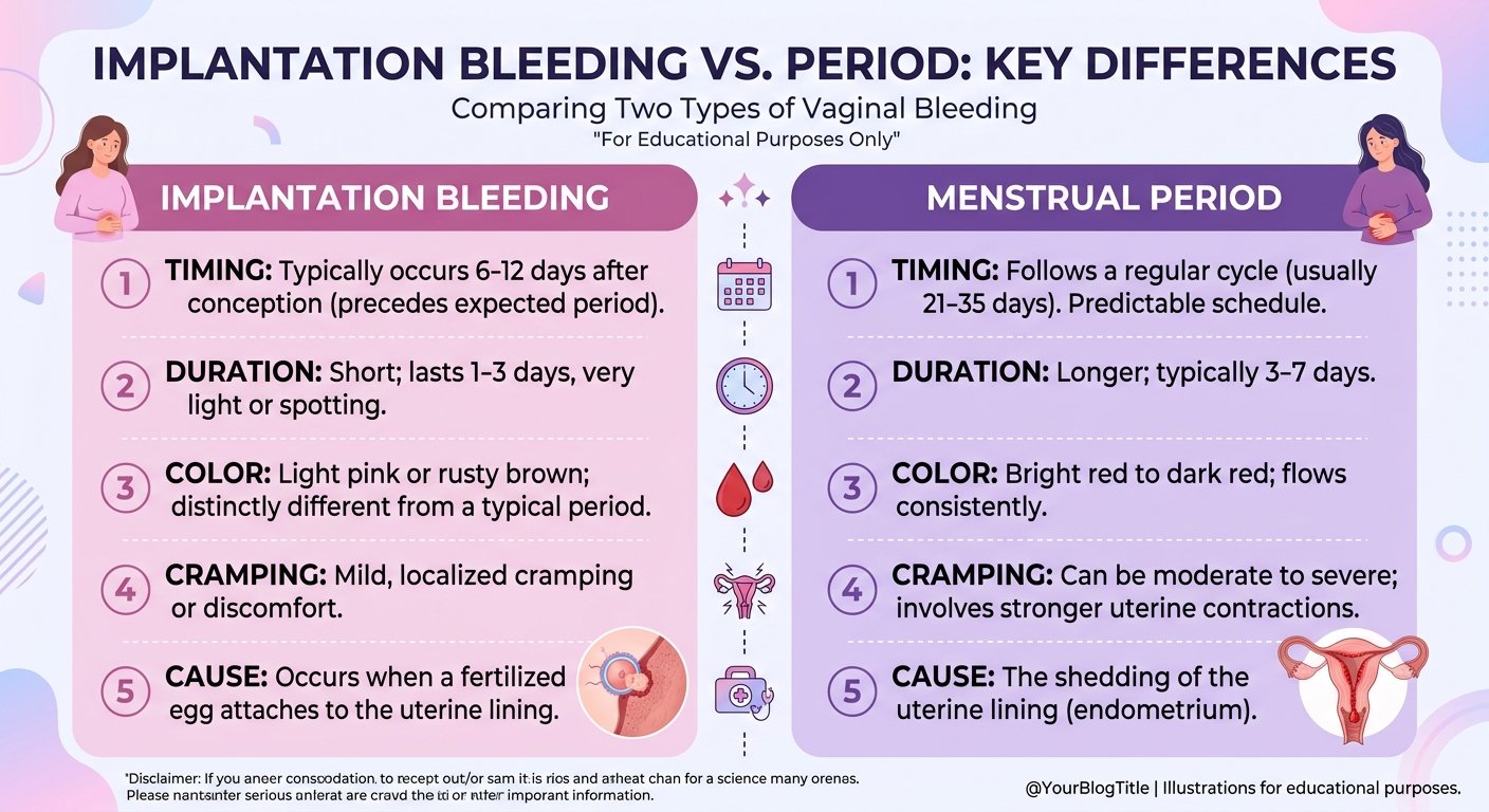 implantation bleeding vs period